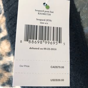 kate spade Accessories - Kate Spade Leopard Pom Hat kate spade Accessories - Kate Spade Leopard Pom Hat